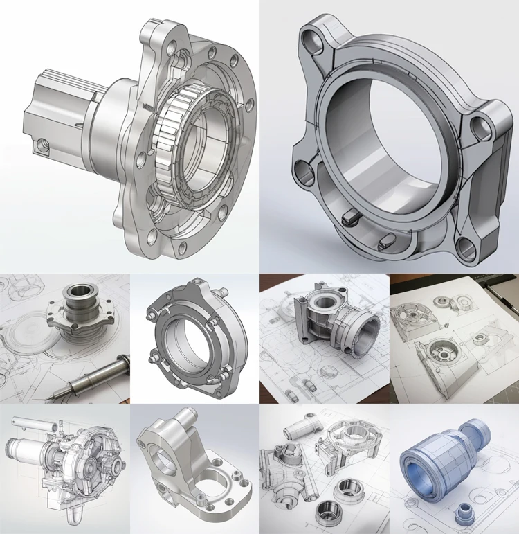 New product design and development 2D 3D CAD drawing and parts engineering services