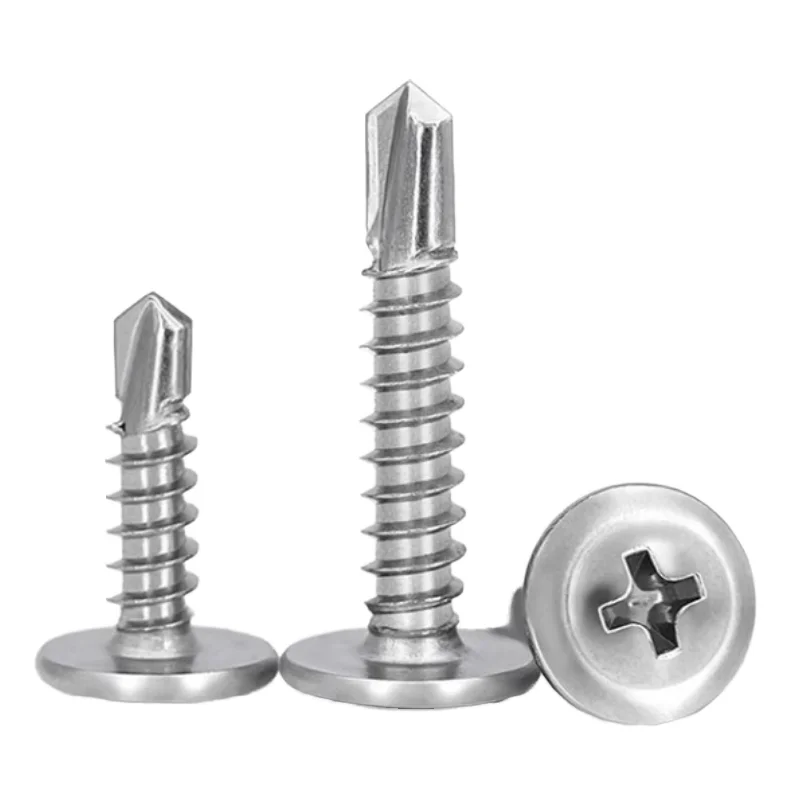 China Manufacturer SS304 Self Tapping Screw DIN7504 Pan Wafer Head Phillips Cross Drive Truss Head Self Drilling Screw