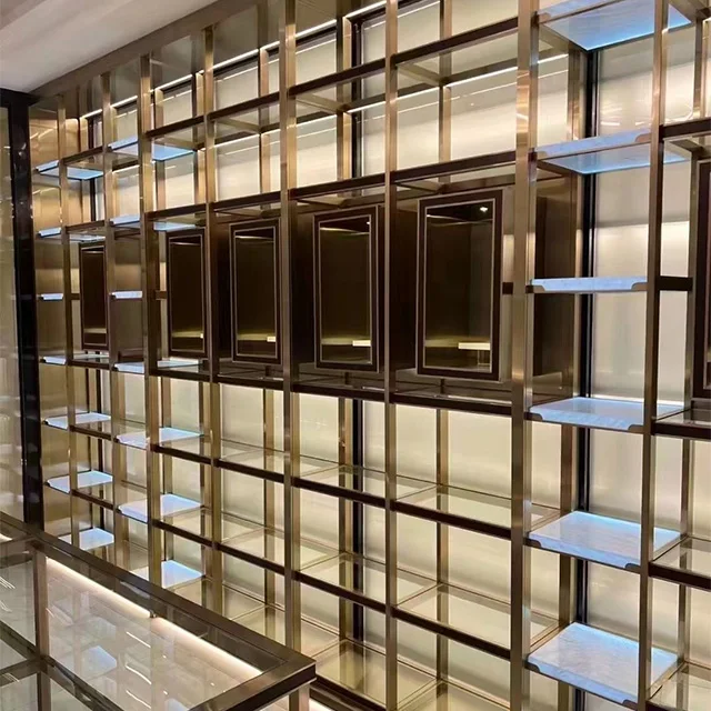 Modern Stainless Steel Wine Rack Bar Unit Wine Rack Family Corner Wine Rack