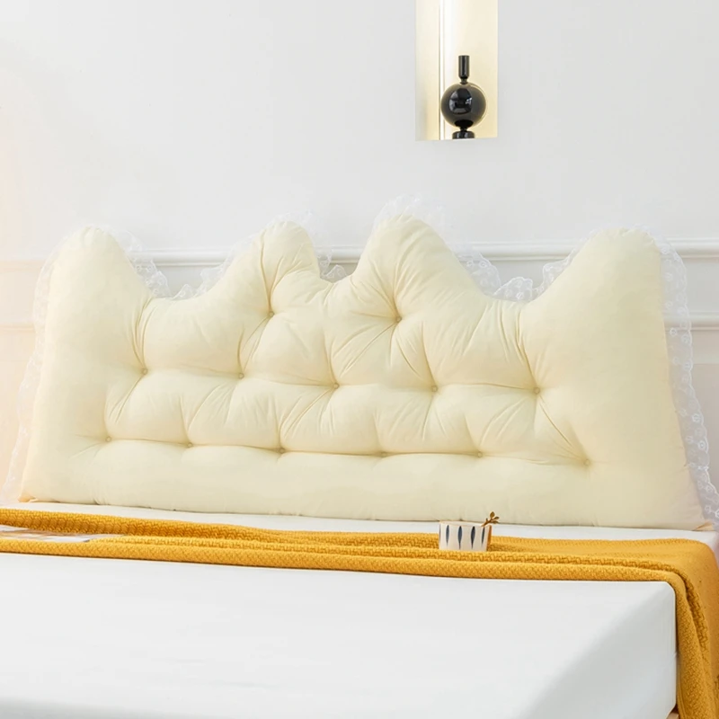 Solid Color 2024 new beige soft bag cushion dormitory non-unpacking large pillow bed Pillow Case