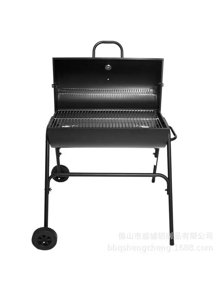 SCB-17 барбекю Круглый угольный гриль уличная переносная 3 в 1 двухэтажная печь для кемпинга пикника приготовления пищи