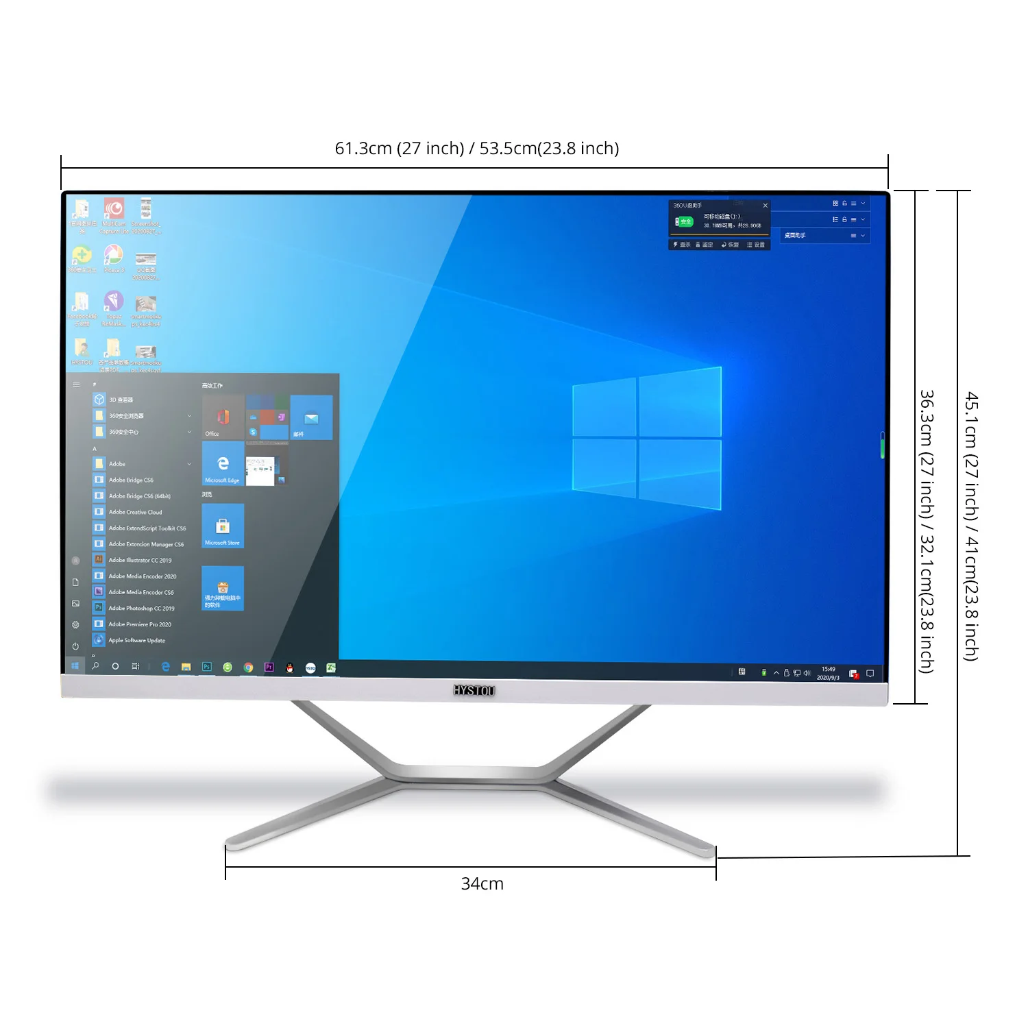 27-дюймовый процессор i7 12-го поколения 12650H настольный компьютер все-в-одном дешевые игровые устройства