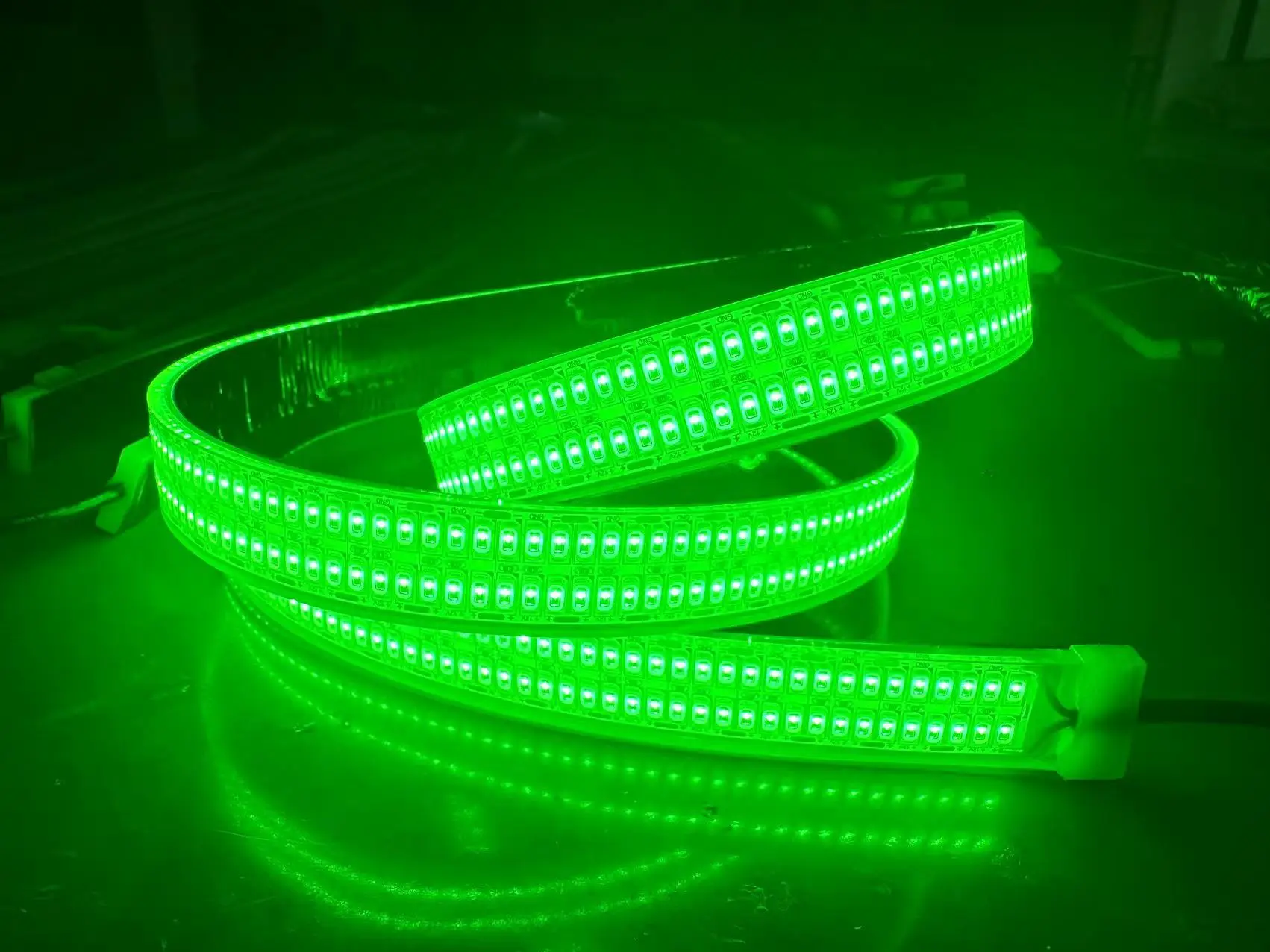 USA Clients Custom Double Row Pure White Wheel Lights 12V IP68 Waterproof 2 5 Rows 5730 Led Strip Wheel Lights For Car Truck