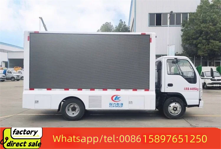 Isuzu HOWO Digital 3D Ad Mobile Box Truck Led Screens Led Display Sign For An Outdoor Truck Van