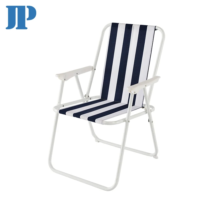 Easily taken Cheap steel  Spring folding beach chair with armrest