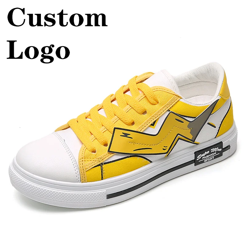Moyo Custom logo canvas shoes Pikachu board shoes for men  casual  sneakers