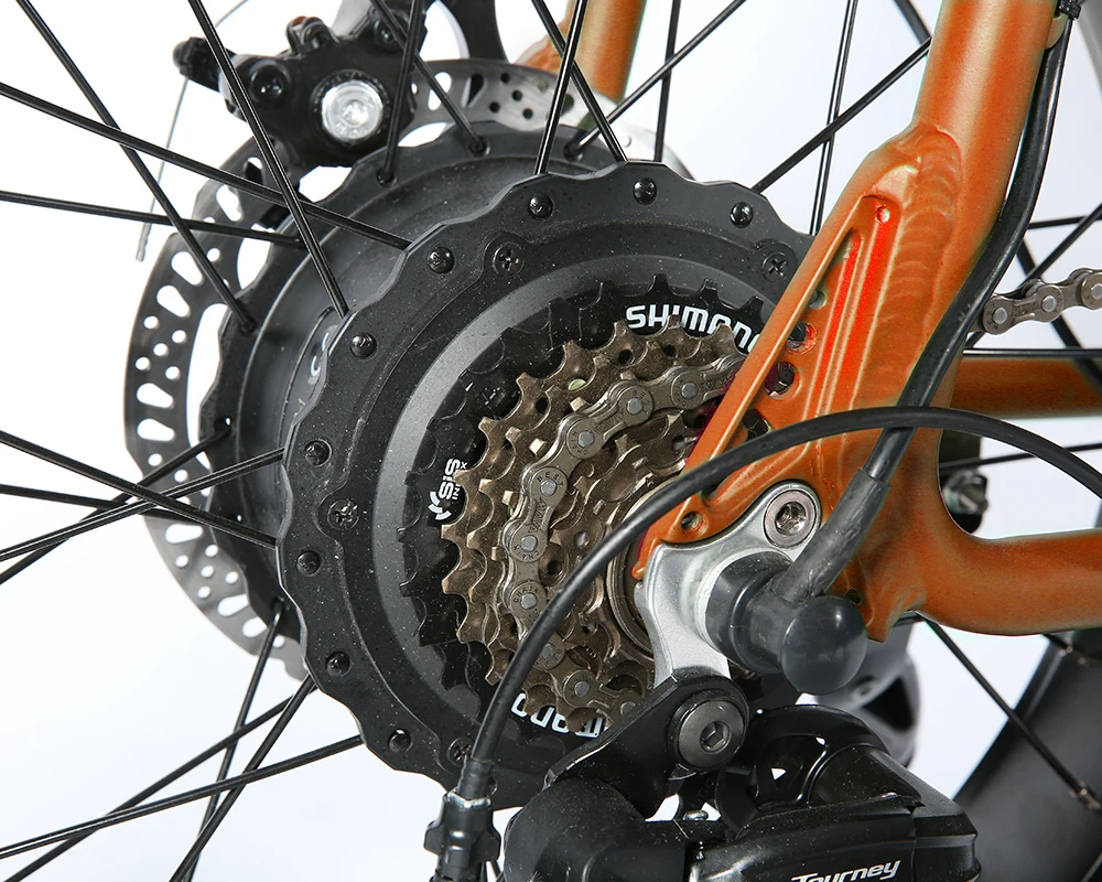  Велосипед чоппер Пляжный круизер полный подвесной зеленый велосипед толстые шины электрический