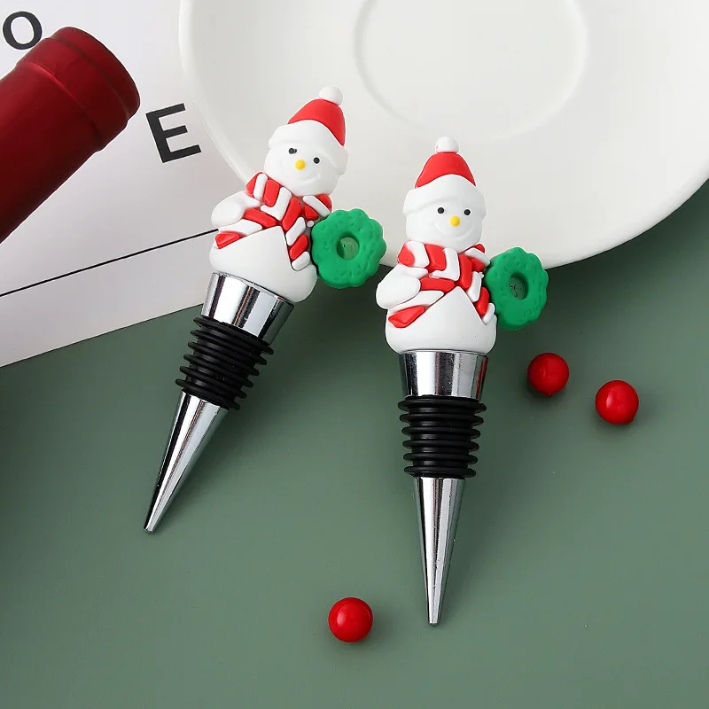 Hot selling Custom logo wine bottle stopper Christmas wine bottle stopper Champagne Red wine stopper