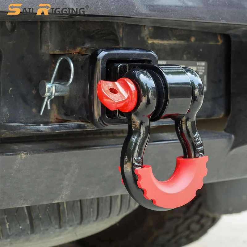 Heavy Duty Forged D Ring Trailer 4.75T 3/8' Screw Pin Anchor Shackle Galvanized Hitch Receiver Shackle