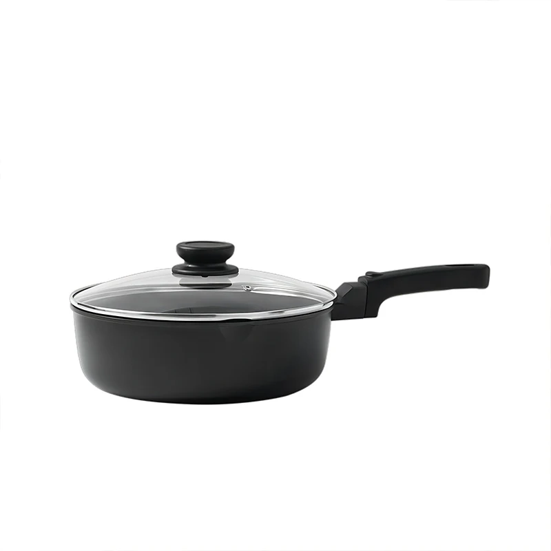 European Non-Stick Flat Bottomed 24cm Aluminium Frying Pan Induction Cooker Gas Stove Compatible Multi-Purpose Household