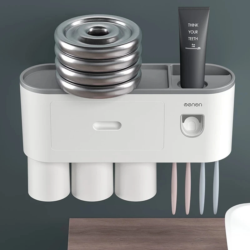 Автоматическая Зубная паста дозатор для зубной пасты с зубная щетка держатель зубных щеток и Авто Топливный насос прокатки соковыжималка комплект настенный кронштейн телевизора