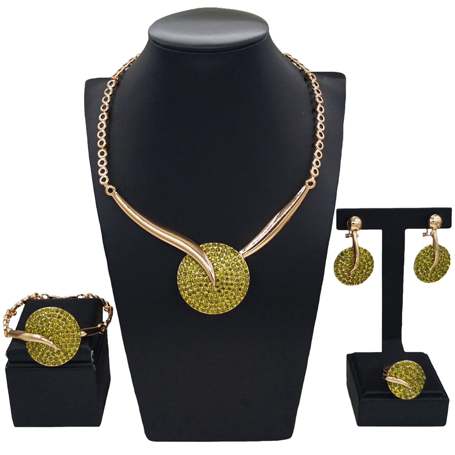 Zhuerrui Available Pendant Gold Jewelry Sets Favors Two Color Bead Necklace Jewelry Set High-end Woman Birthday Gifts HC23196