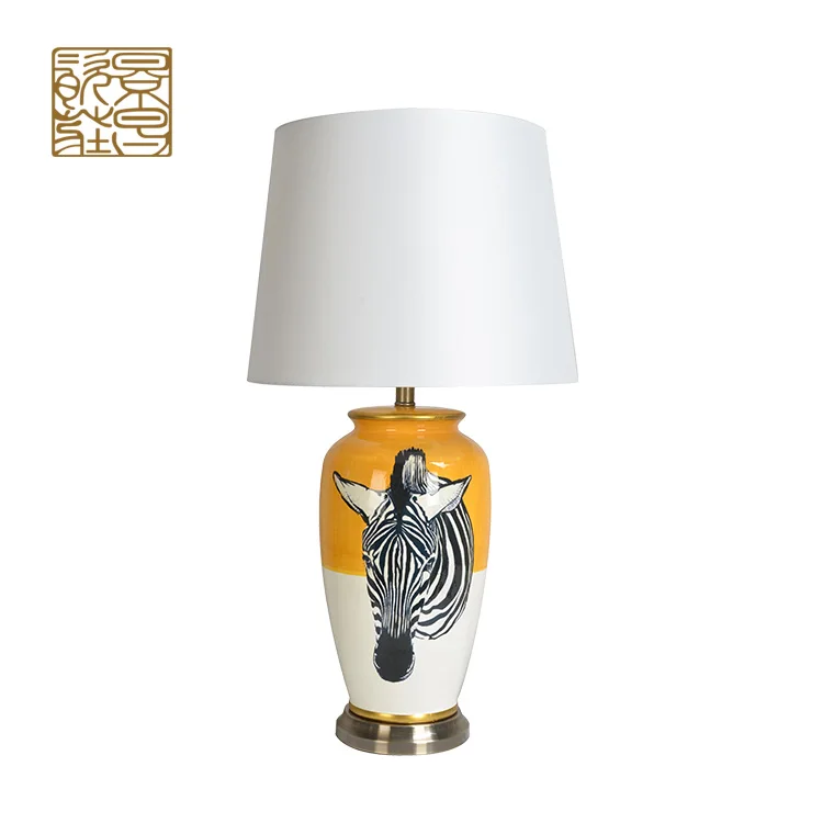 Hot sell home goods chinese ceramic office table lamp