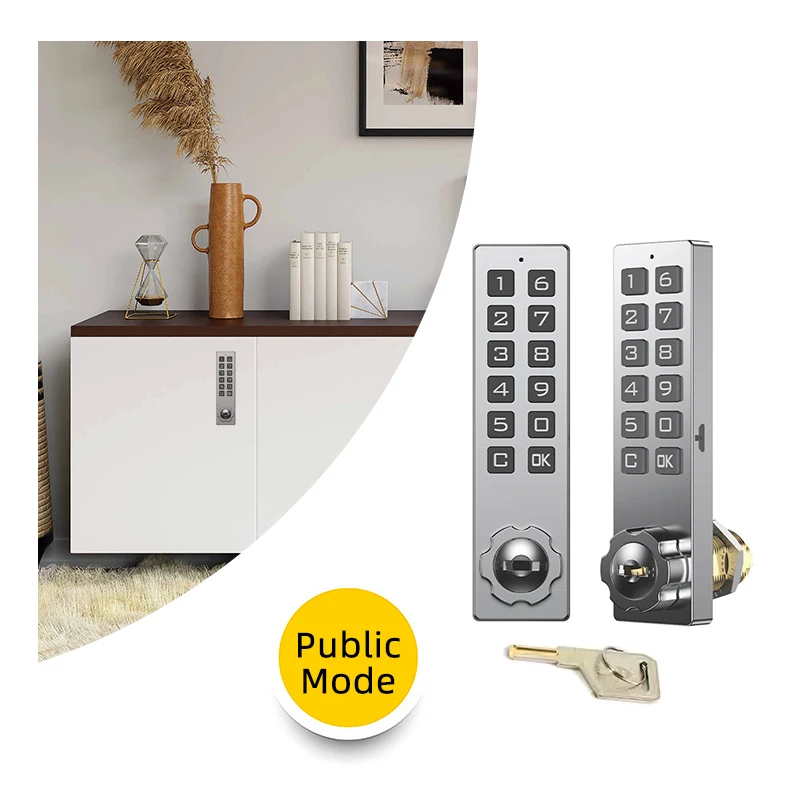 office locker funiture zinc alloy public mode password smart electronic cabinet smart lock with keys