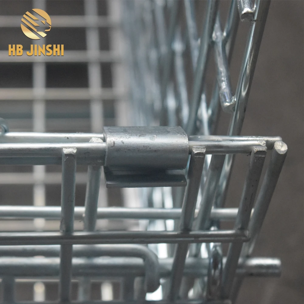 1200x1000x890mm Steel Pallet Box Metal Mesh Container Lockable Storage Roll Wire Mesh Cage