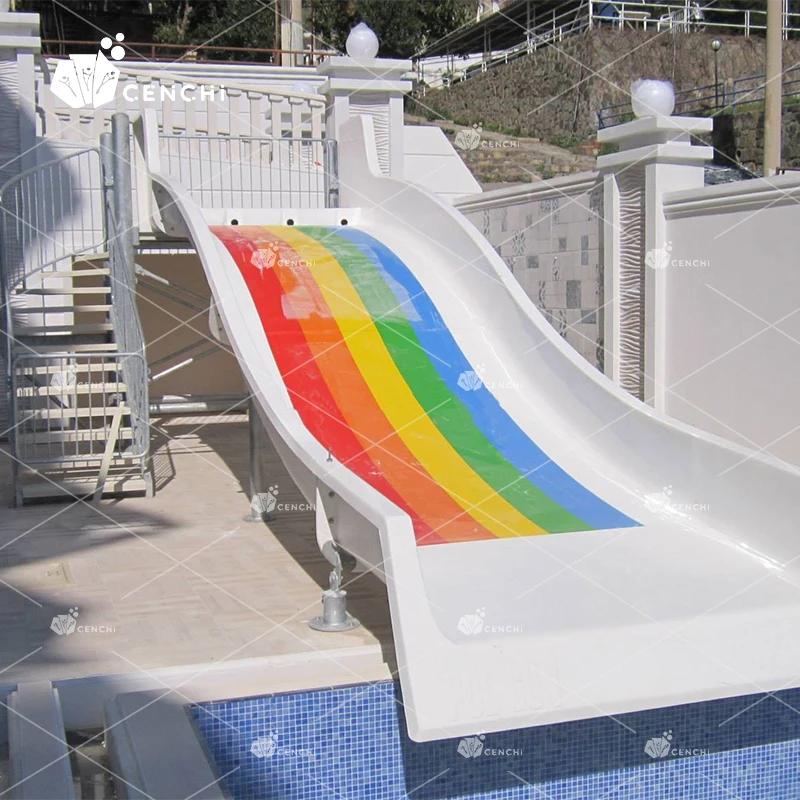 Cenchi Commercial Resort Hotel Water Park Equipment Fiberglass Slides Rainbow Slide Aqua Park Swimming Pool Slides for Kids