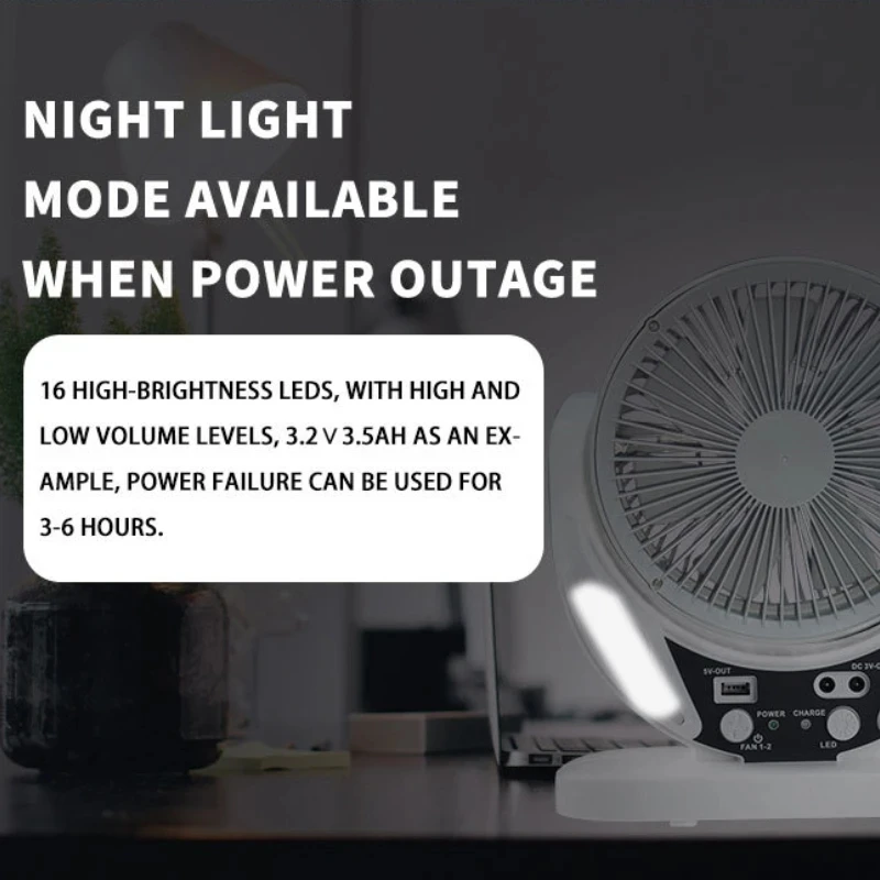 Mini DC5V Solar Fan Night Light Table Top Type Household USB Phone Rechargeable Battery Fan Dropshiping