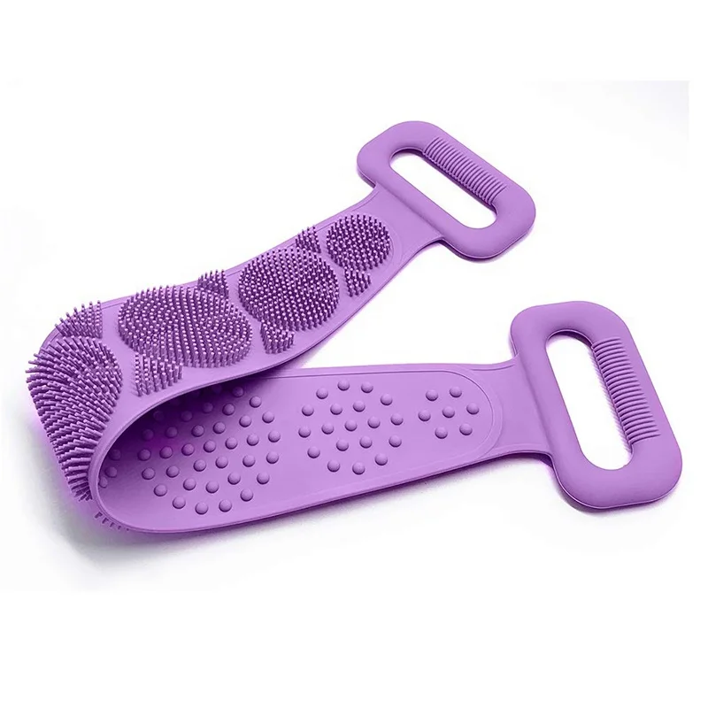 
Exfoliating Long Silicone Bath Body Back Scrubber 