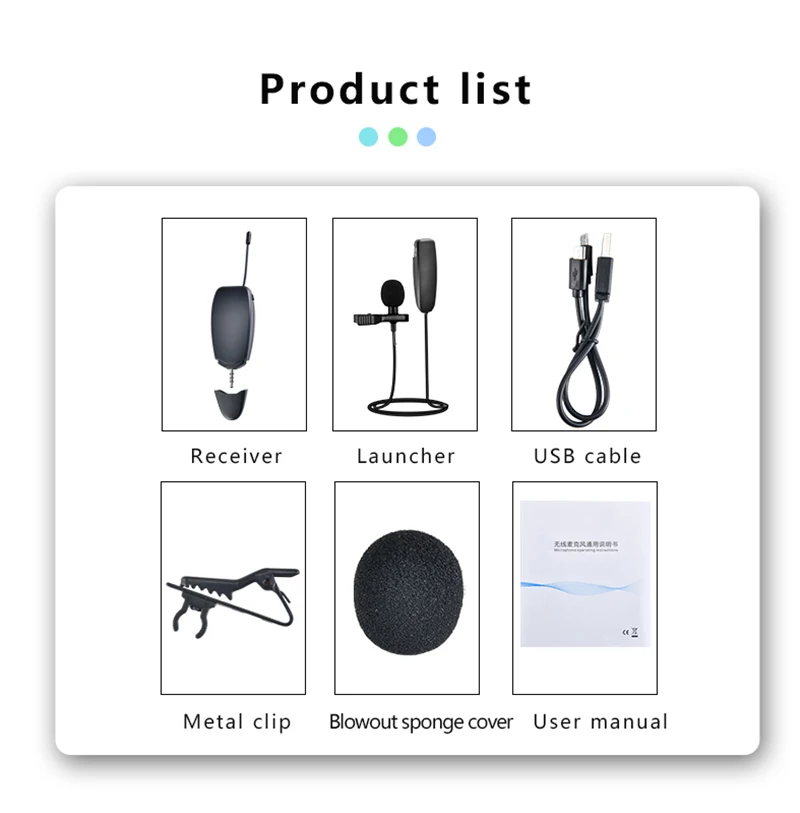 
Professional Wireless Microphone Condenser Drums Lavalier Microphone Studio UHF Cordless Microphone Recording Type c 