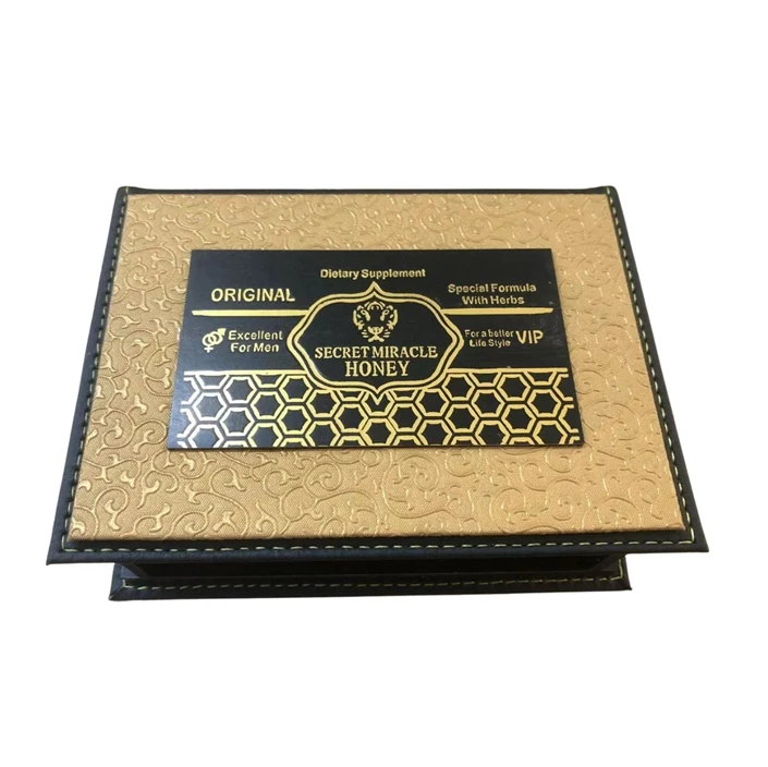 Custom Oem Royal Vip Honey Natural Sweet Honey Royal Honey Made in Malaysia Wholesale Black Bull Display Box