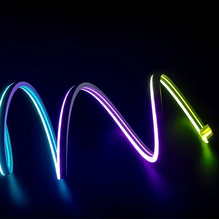 Хит продаж неоновая веревочная лампа RGB меняющая цвет светодиодные гибкие огни водонепроницаемые для рождественских свадебных украшений