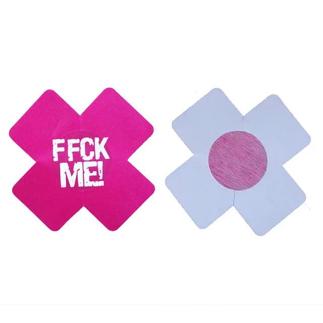 Cross Printed Chest Pasties Women Sexy Decorative Disposable Breast Nipple Cover Sticker