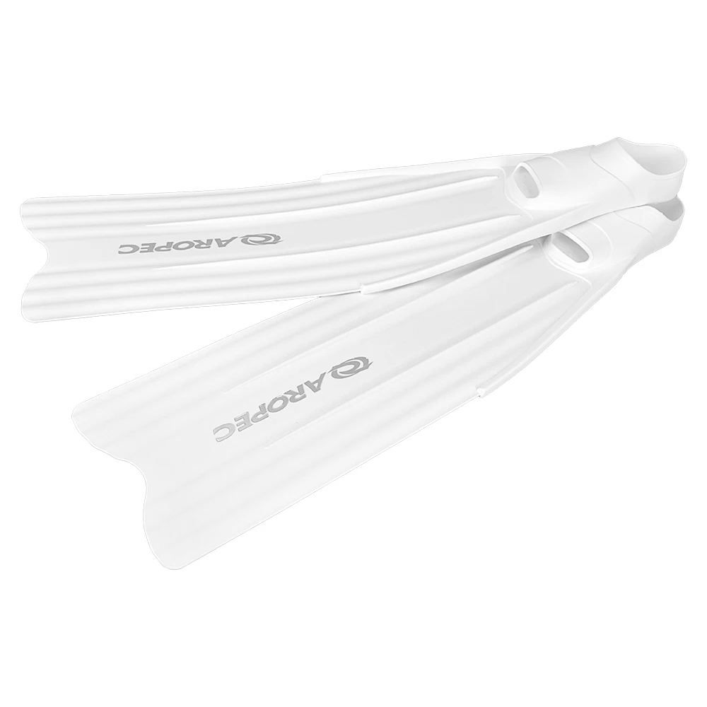 Quality Guarantee White Color Diving Flipper Long Blade Plastic Freediving Fin For Diver