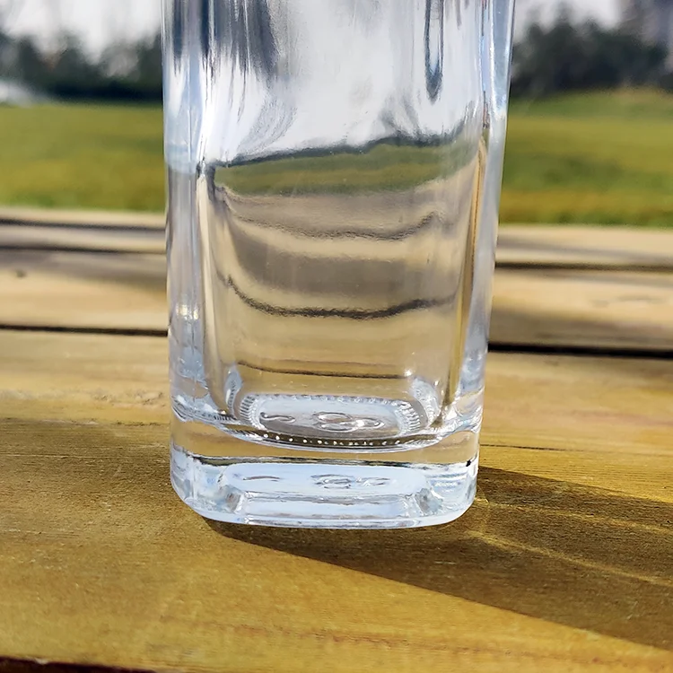 RSG bottle customized Spirit Vodka empty luxury Thin Base Bottle With Synthetic Cork liquor wine bottles 300 ml glass