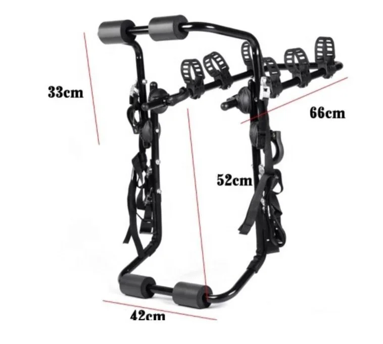 IRONDONKEY Bike Carrier Trunk Mount Rack for SUV Car Heavy Duty 3 Bicycle Stand