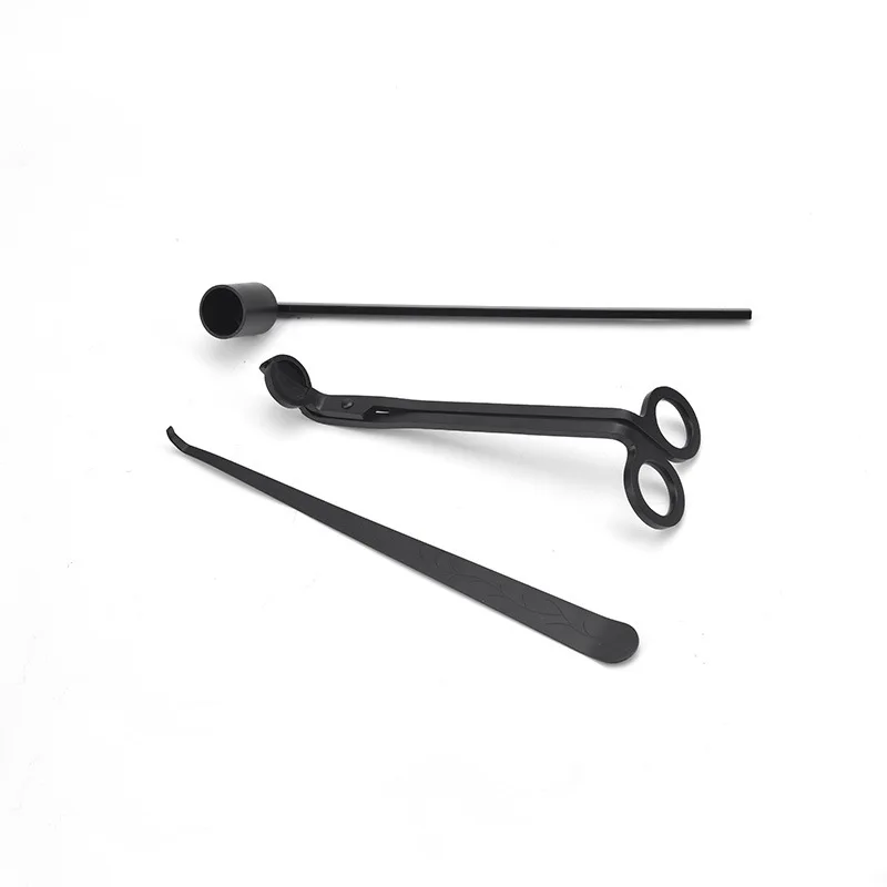 
High quality Private Label Wick Trimmer Candle Extinguisher black color gold candle snuffer wick dipper 