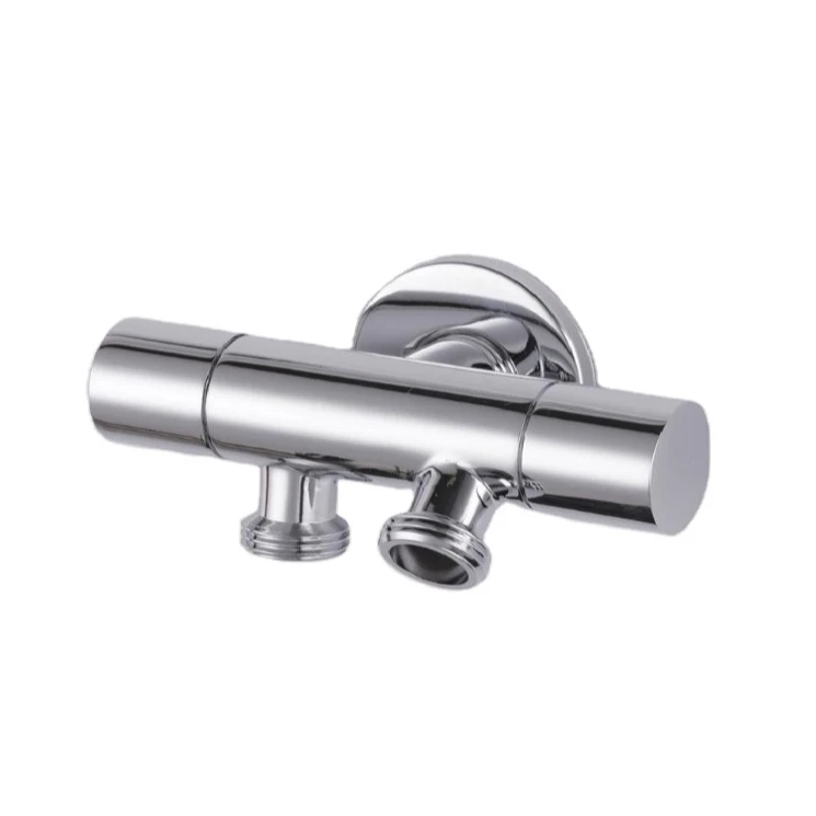 new model Brass toilet adapter Copper angle valve with holder, toilet angle valve made in China