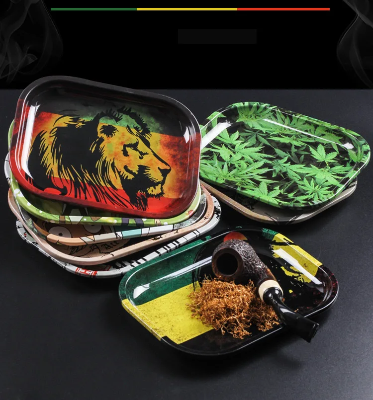 
Cheap Price Custom Tinplate Tray Metal Grinder Rolling Trays Smoking Accessories Weed Tobacco rolling Tray 
