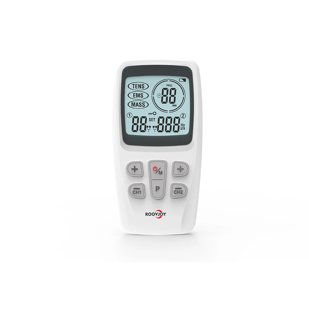 Roovjoy Tens machine Electroestimulador Tens Ems electronic pulse massager for pain relief