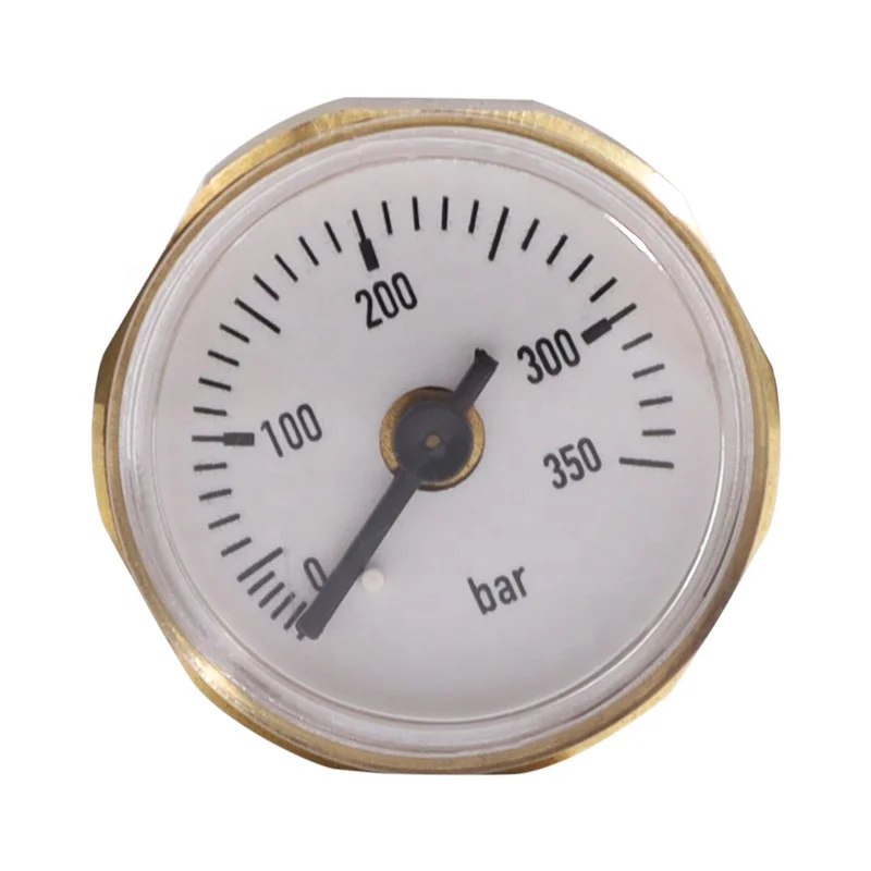 New Diameter 28mm High Pressure Paintball Scuba Regulator Valve 1/8BSPP Thread 350bar Air Gas Pressure Gauge
