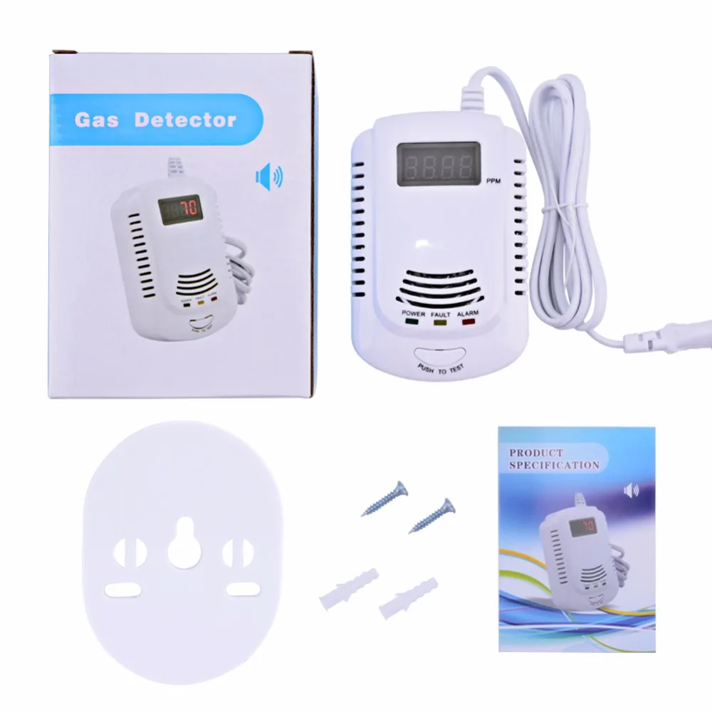  Home Standalone Plug-In Combustible Gas Detector LPG LNG Coal Natural Leak Alarm Sensor Voice