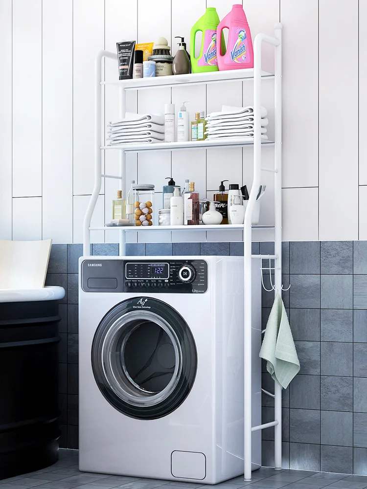 3-Tier Laundry Room Shelf Over Washing Machine Storage Utility Rack,Above Toilet Washer Dryer Stand Storage