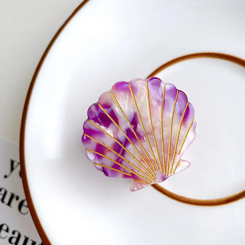 Wholesale Mini Hair Claw Clips Seashells Shape Acetic Hair Claw Accessories Cute Hair Claw For Women