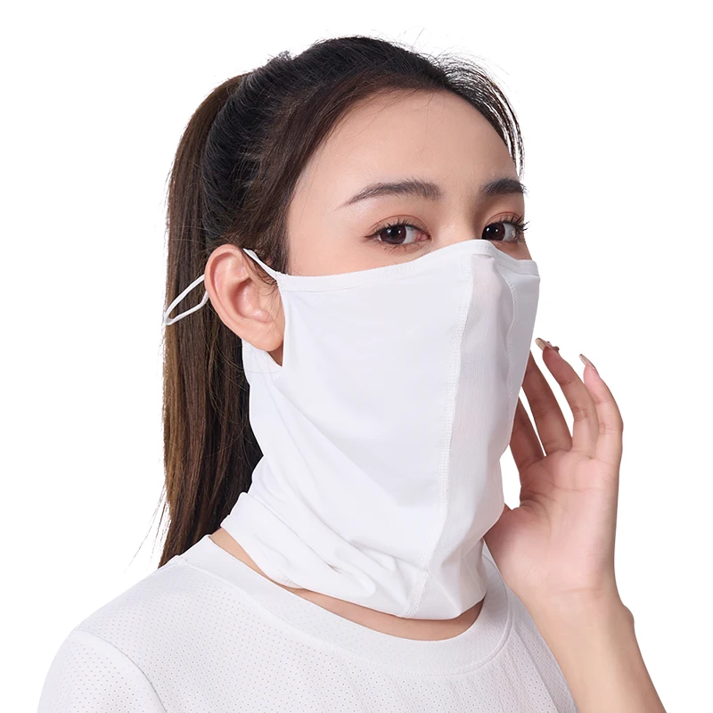 ANNIOU 5A Antibacterial Cool Breathable Raw Yarn Face Mask for Sports Women Men Sun Protection Skin Friendly Golf Face Cover