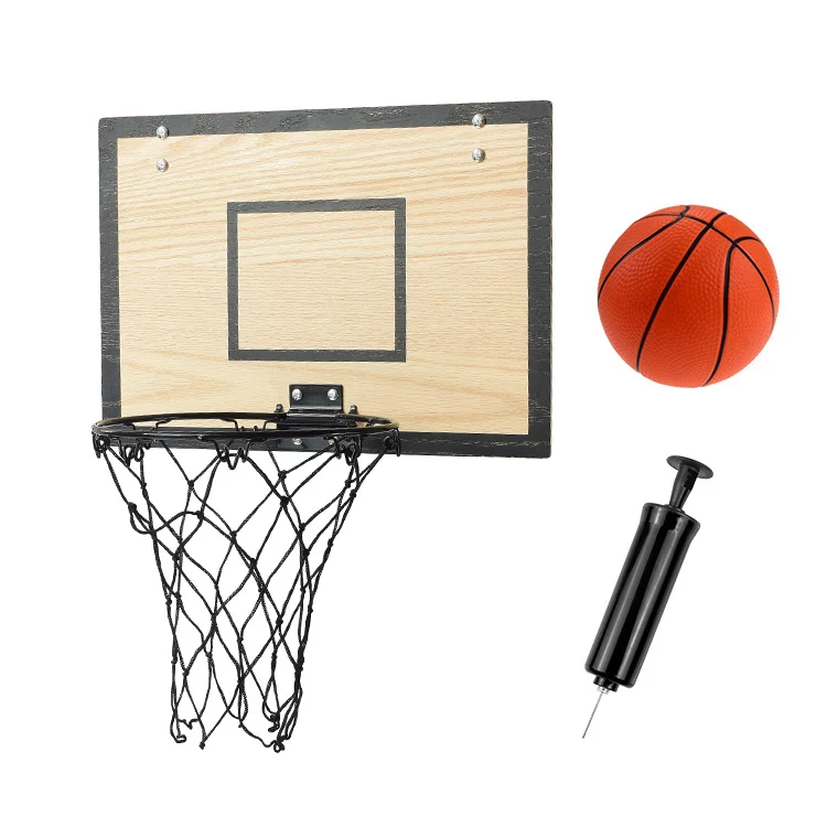 Wooden Material Custom Indoor Hanger Door Custom Kids Portable Basketball Hoop