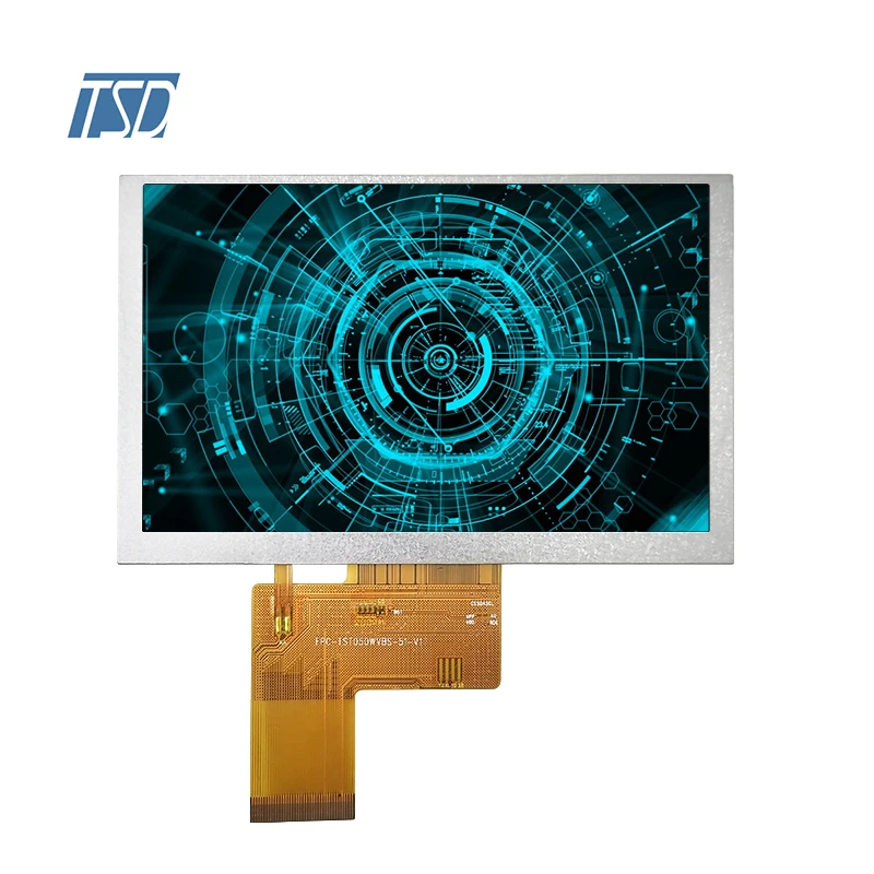 800x480 RGB-24bit Black TFT LCD 5.0inch panel module All viewing screen