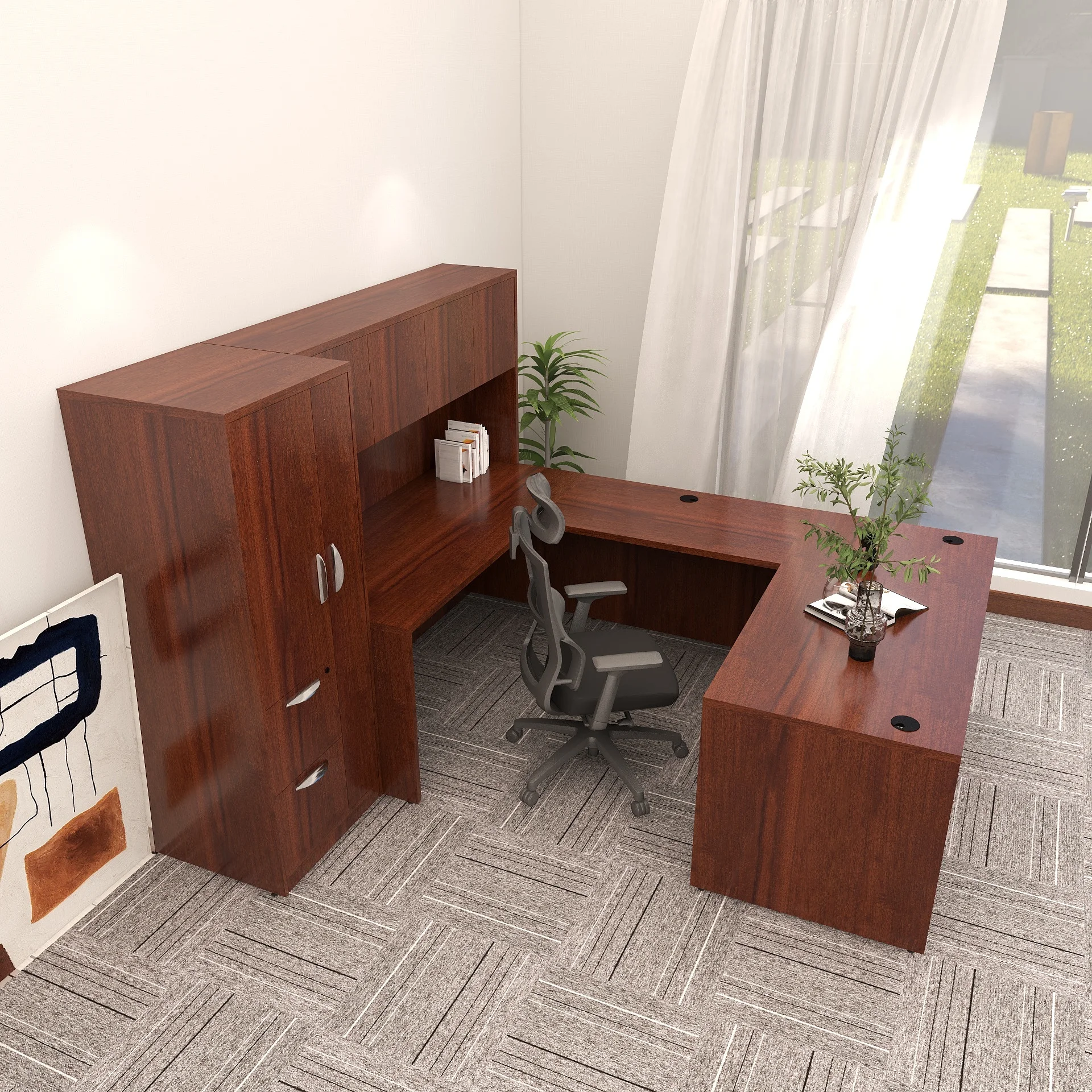 Office Furniture L Shape Luxury Executive Desk Office Furniture Set Manager Desk Executive