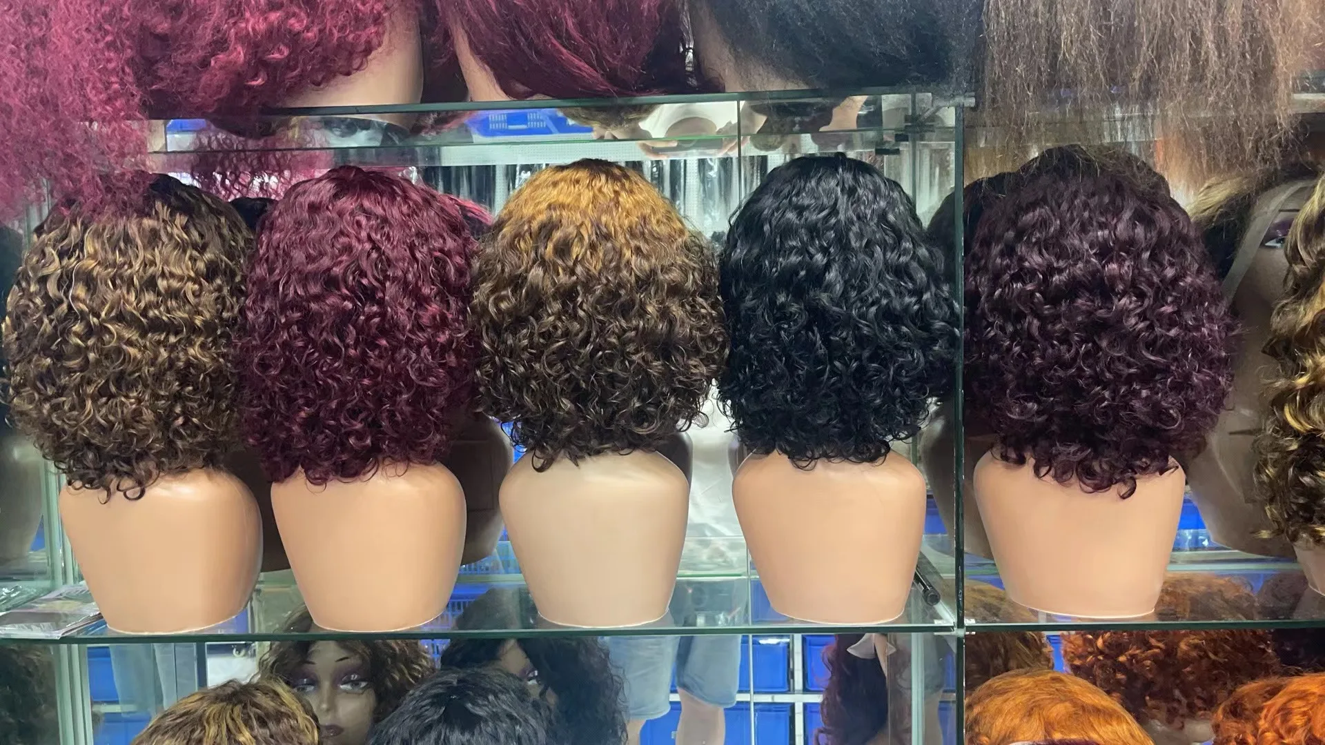 Remy Water Wave Bob With Gold Highlights Honey Blonde Bob Wigs Human Hair Wigs Highlight 4/27 Color Wholesale Peruvian Bob Wig