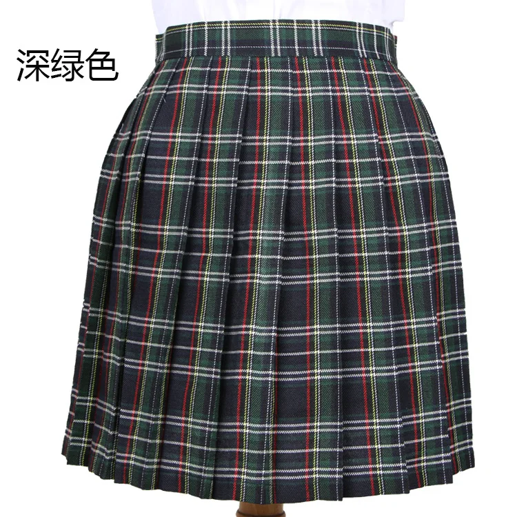 Wholesale popular japanese pleated tartan school uniform short skirt for girls