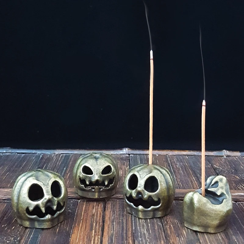 Christmas Halloween Pumpkin Demon smokehouse Metal gifts Metal incense stick table decoration incense holder home decoration