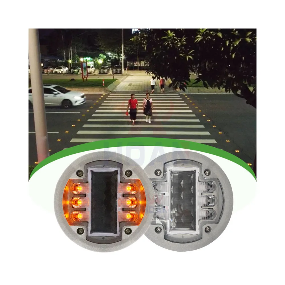 Aluminum Led Road Stud Light For Freeway Motorway Highway Pavement Marker 143*47Mm 4Way G105 Solar Road Stud Light