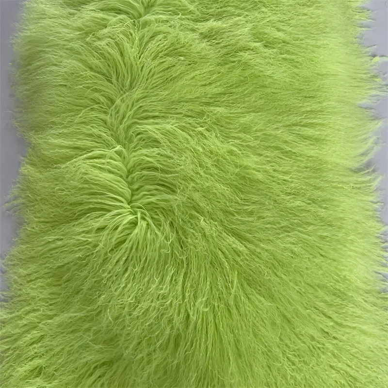 100% real white Tibet Lamb Plate Tibetan Mongolian Lamb Fur Plate Blanket mongolian lamb plate