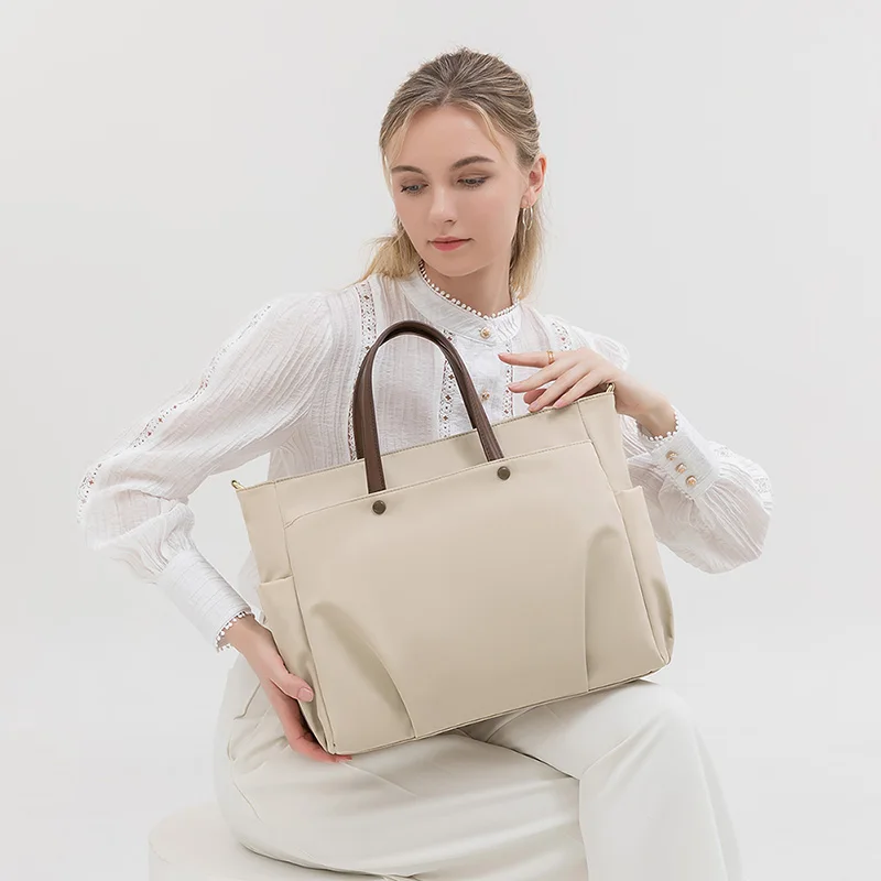 2024 Высококачественная сумка-тоут из ткани Оксфорд для ноутбука большой вместимости женская сумка через плечо 16 дюймов