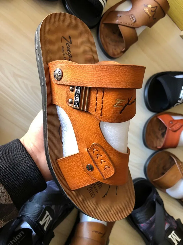 Сандалии от производителя, летние мужские сандалии, мужские тапочки, кожаная обувь в наличии