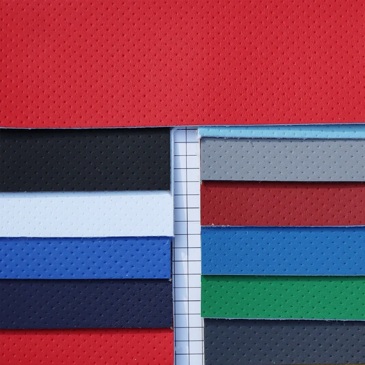 Perforated Composite Sponge Design Leather Fabric For Car Upholstery Quilted Leather Fabric Printed Pvc Leather Fabric