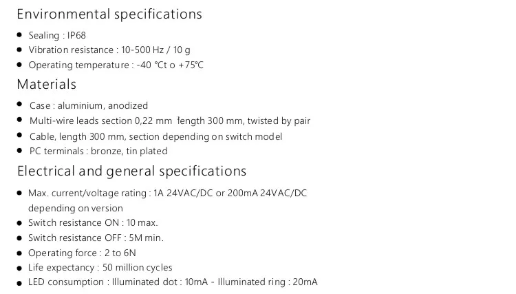 19mm IP68 Metal Piezoelectric Switch Momentary/Laching LED illuminated replace micro travel push button switch